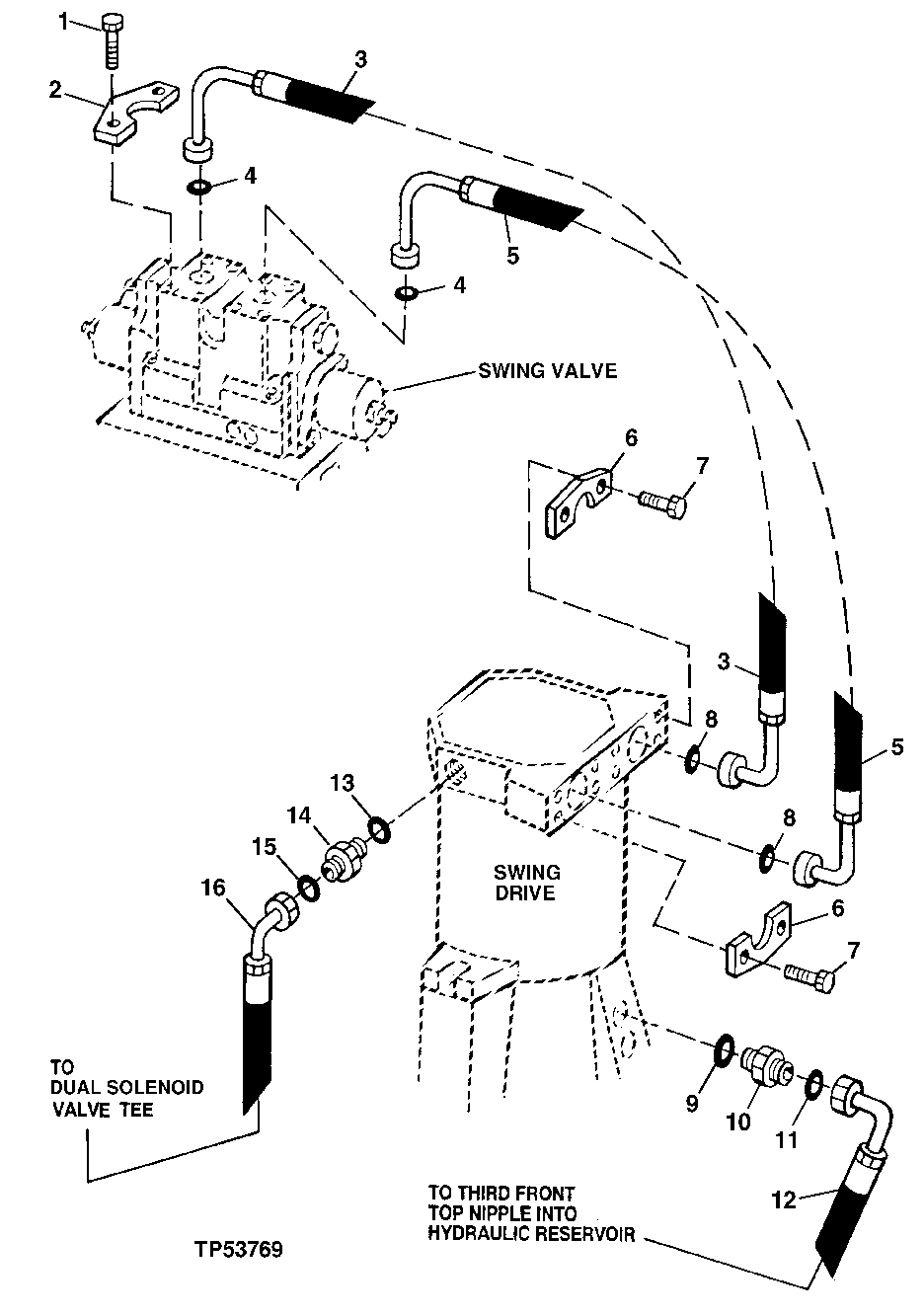 Схема запчастей John Deere 90ELC - 295 - SWING DRIVE HYDRAULICS (556936 - ) 2160 HYDRAULIC SYSTEM