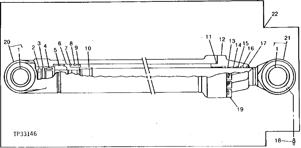 Схема запчастей John Deere 90ELC - 344 - Arm Cylinder ( - 544625) 3360 HYDRAULIC SYSTEM