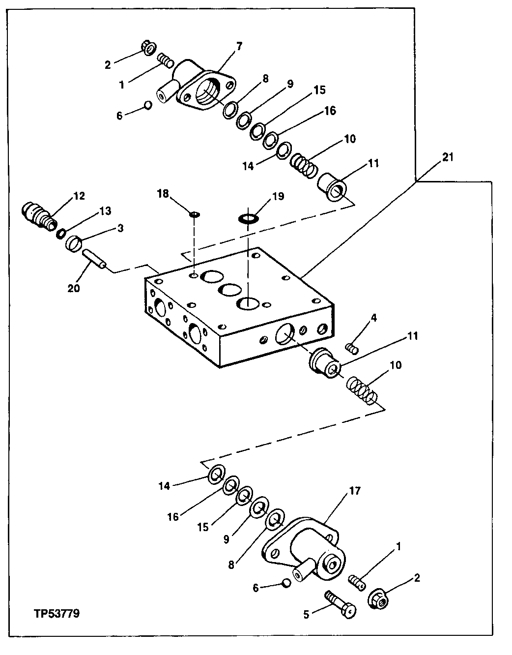 Схема запчастей John Deere 90ELC - 370 - CYLINDER / MOTOR AUXILIARY CONTROL VALVE (556936 - ) 3360 HYDRAULIC SYSTEM