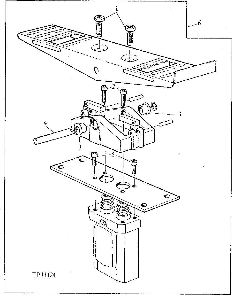 Схема запчастей John Deere 90ELC - 373 - AUXILIARY FOOT VALVE PEDAL 3360 HYDRAULIC SYSTEM