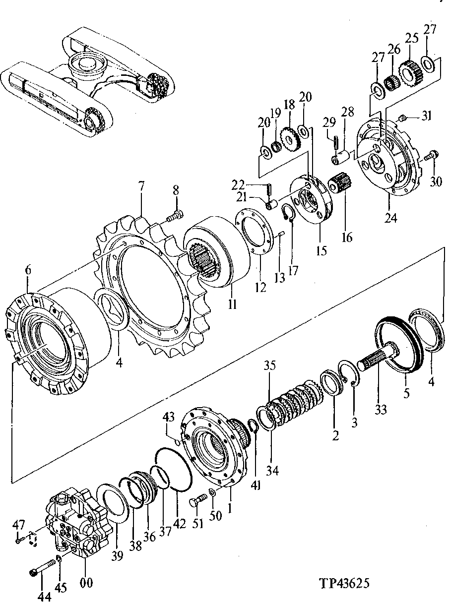 Схема запчастей John Deere 90E - 6 - PROPEL DRIVE 0260 HYDRAULIC SYSTEM