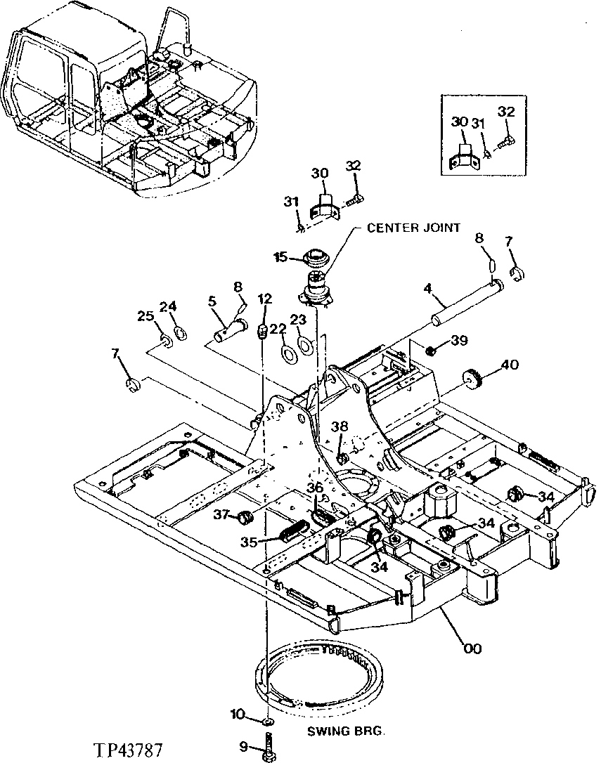 Схема запчастей John Deere 90E - 87 - Main Frame 1740 Frame Installation