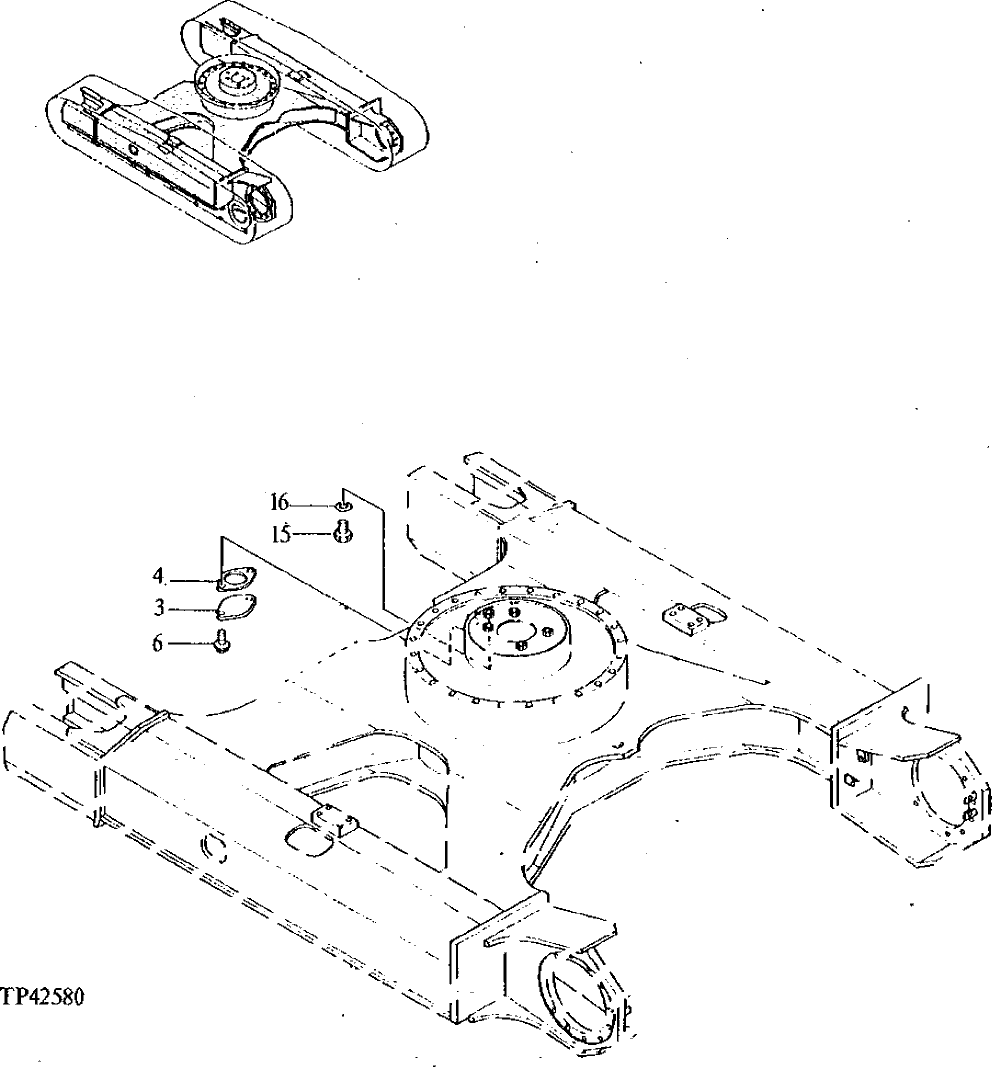 Схема запчастей John Deere 90E - 89 - Track Frame 1740 Frame Installation