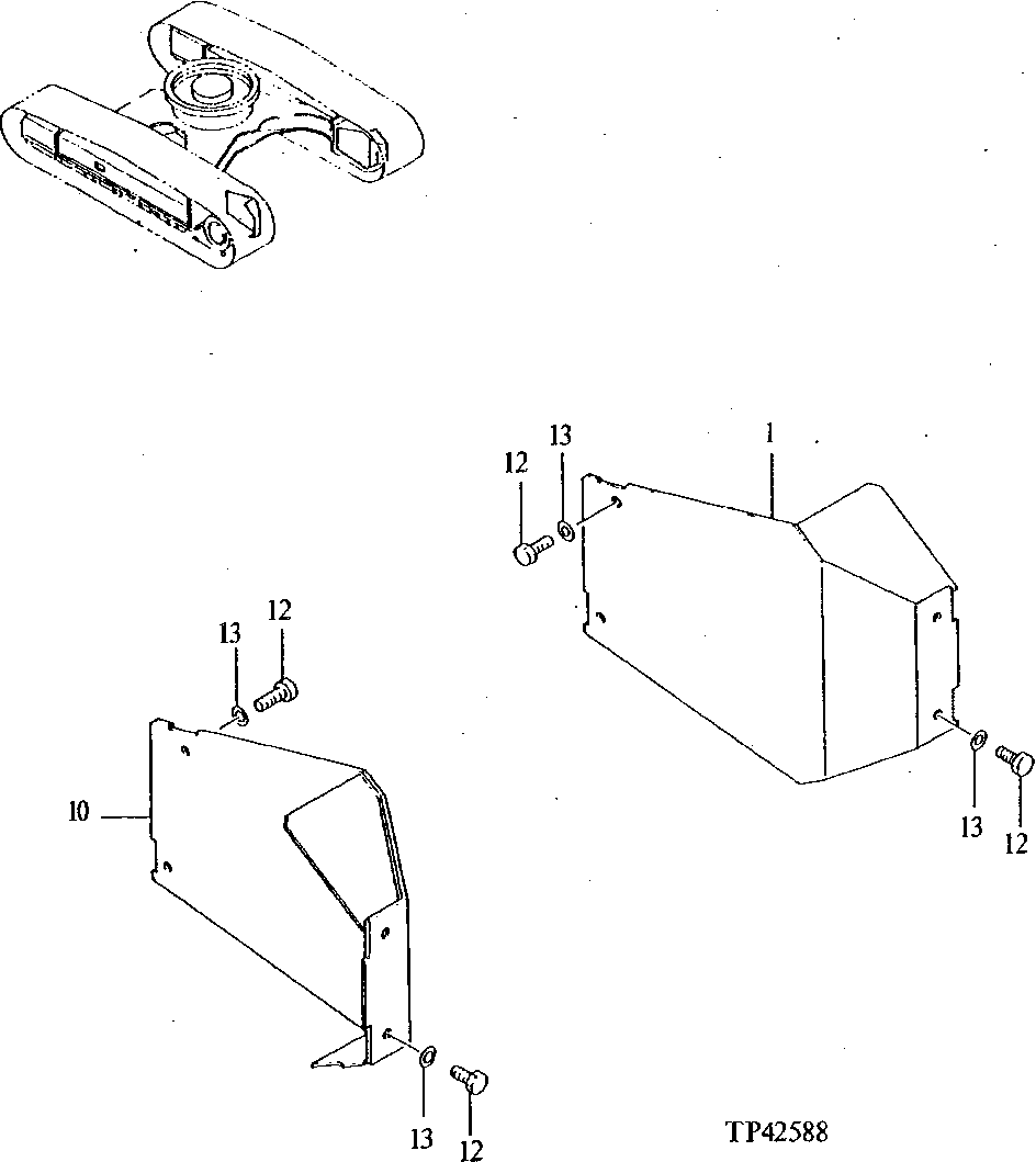 Схема запчастей John Deere 90E - 91 - TRAVEL PIPINGS COVER 1740 Frame Installation