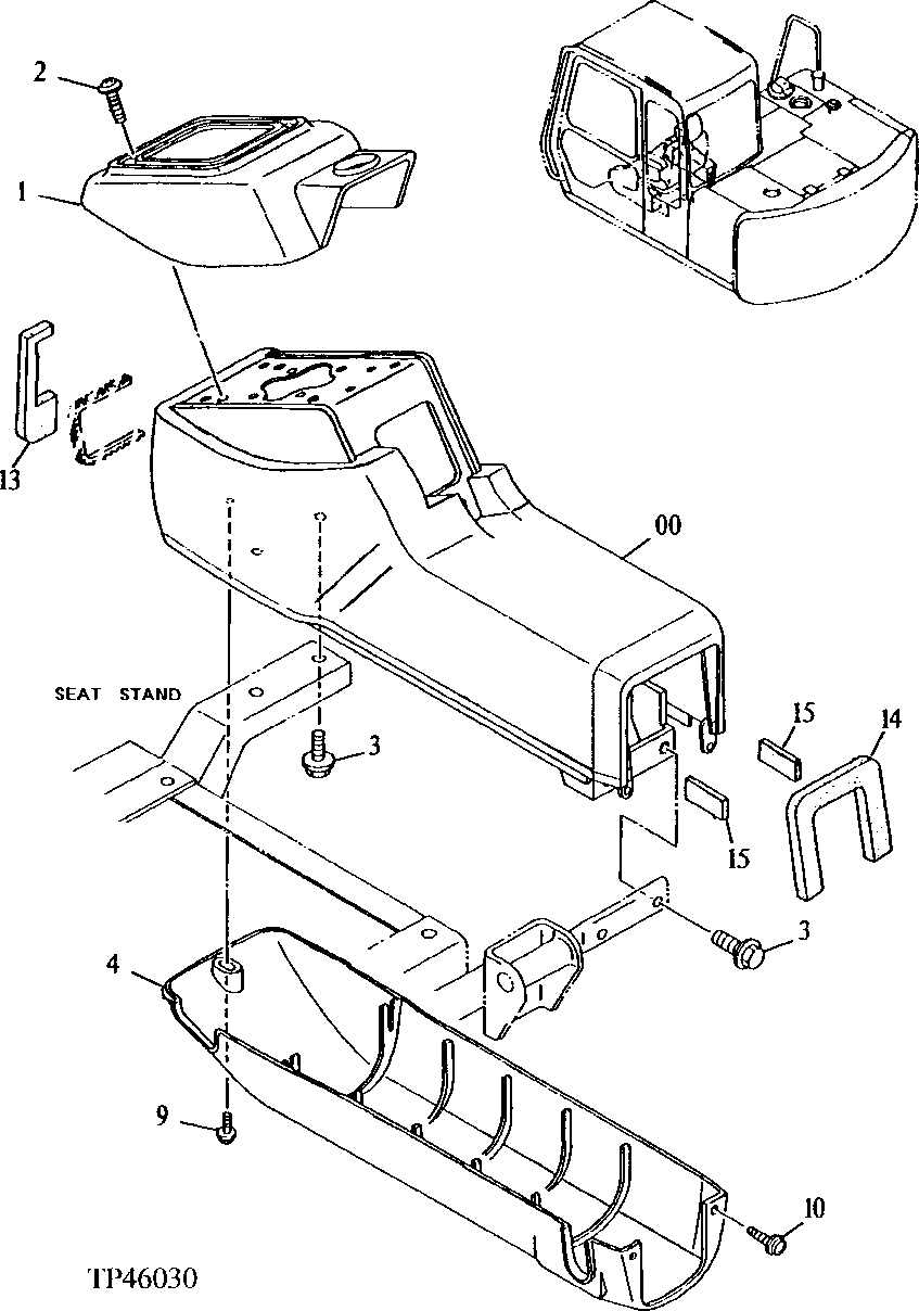 Схема запчастей John Deere 90E - 101 - Right Console 1810 Operator Enclosure