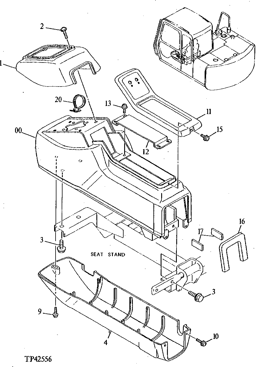 Схема запчастей John Deere 90E - 102 - Left Console 1810 Operator Enclosure