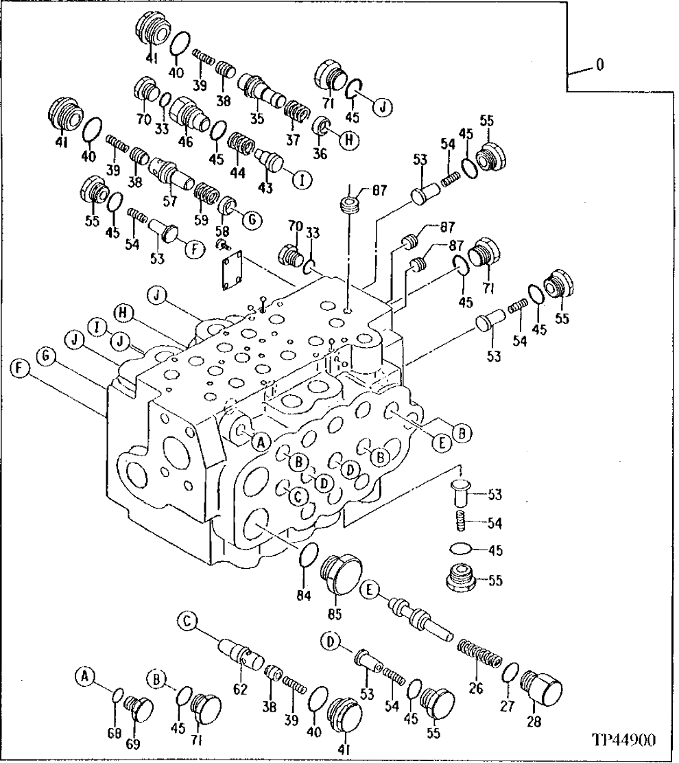 Схема запчастей John Deere 90E - 150 - Control Valve (Offset Boom) 2160 HYDRAULIC SYSTEM