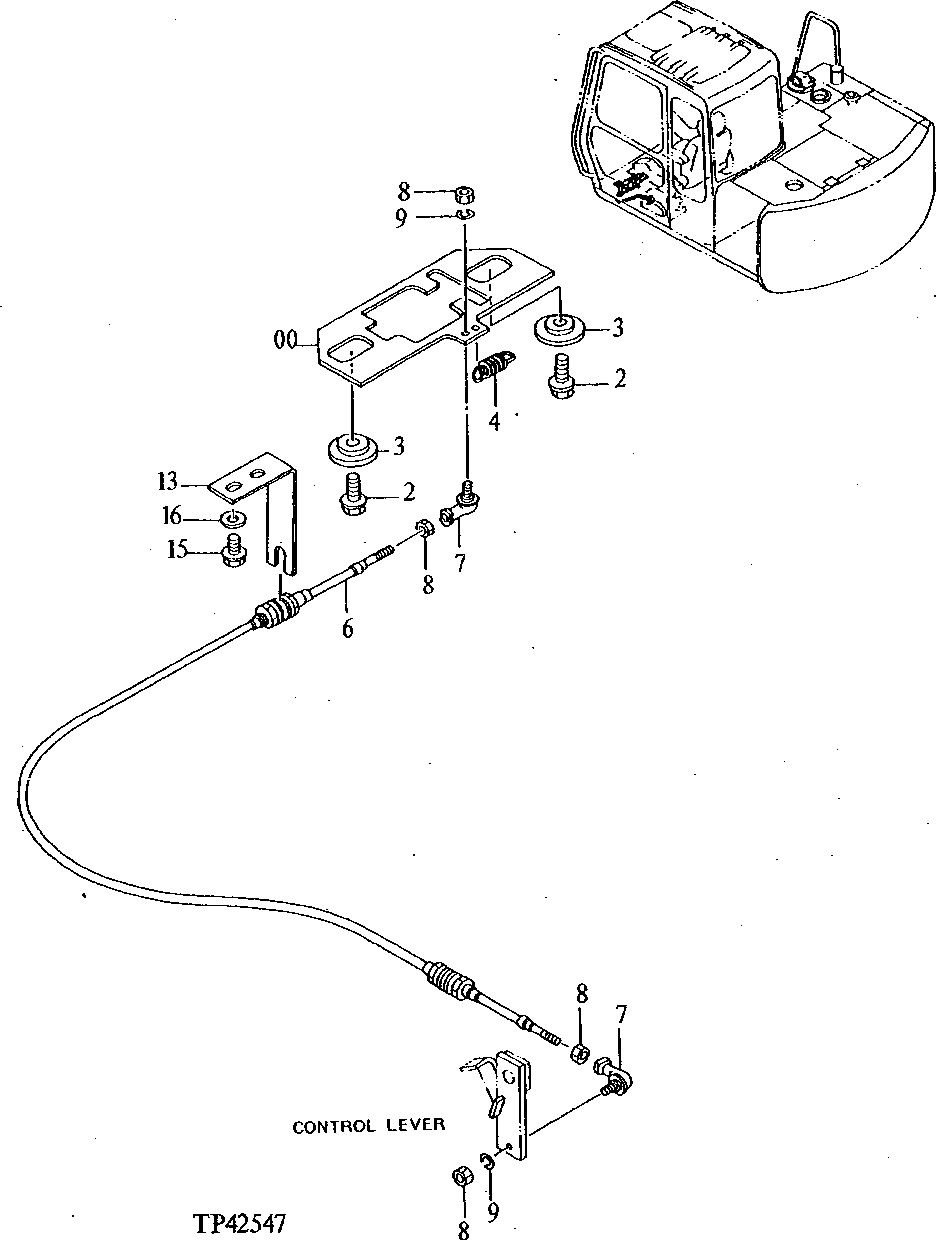 Схема запчастей John Deere 90E - 169 - CONTROL LEVER LOCK 3315 Control Linkage