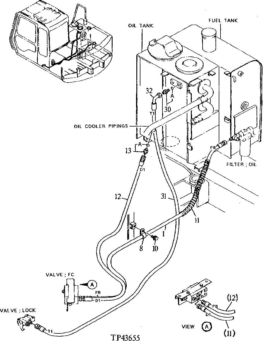 Схема запчастей John Deere 90E - 183 - PILOT PIPINGS 3360 HYDRAULIC SYSTEM