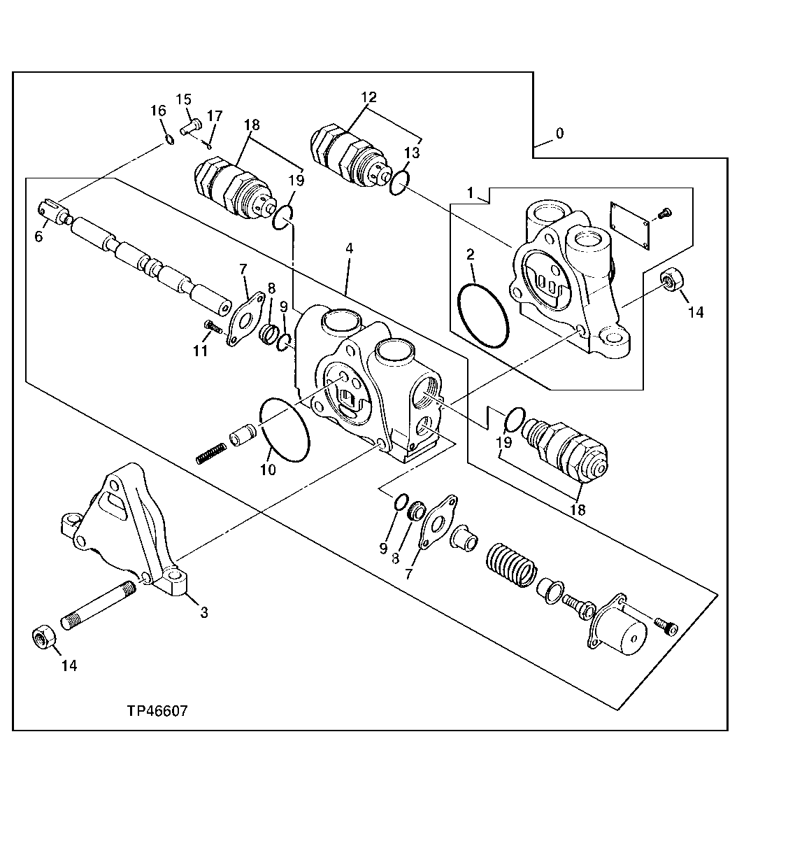 Схема запчастей John Deere 90E - 200 - Blade Control Valve (010333 - ) 3360 HYDRAULIC SYSTEM