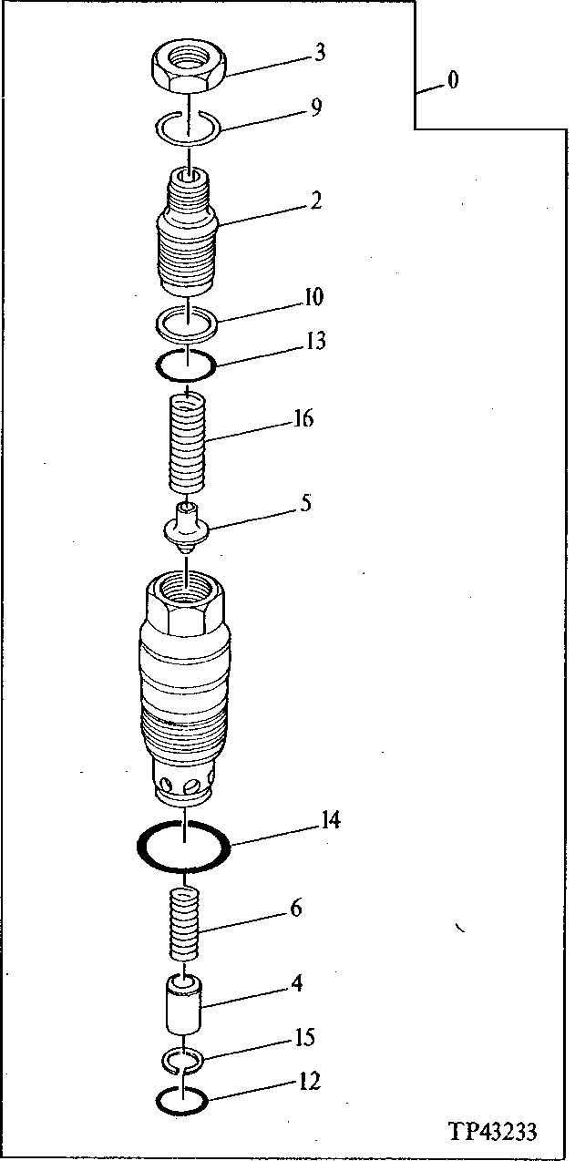 Схема запчастей John Deere 90E - 206 - Relief Valve 3360 HYDRAULIC SYSTEM