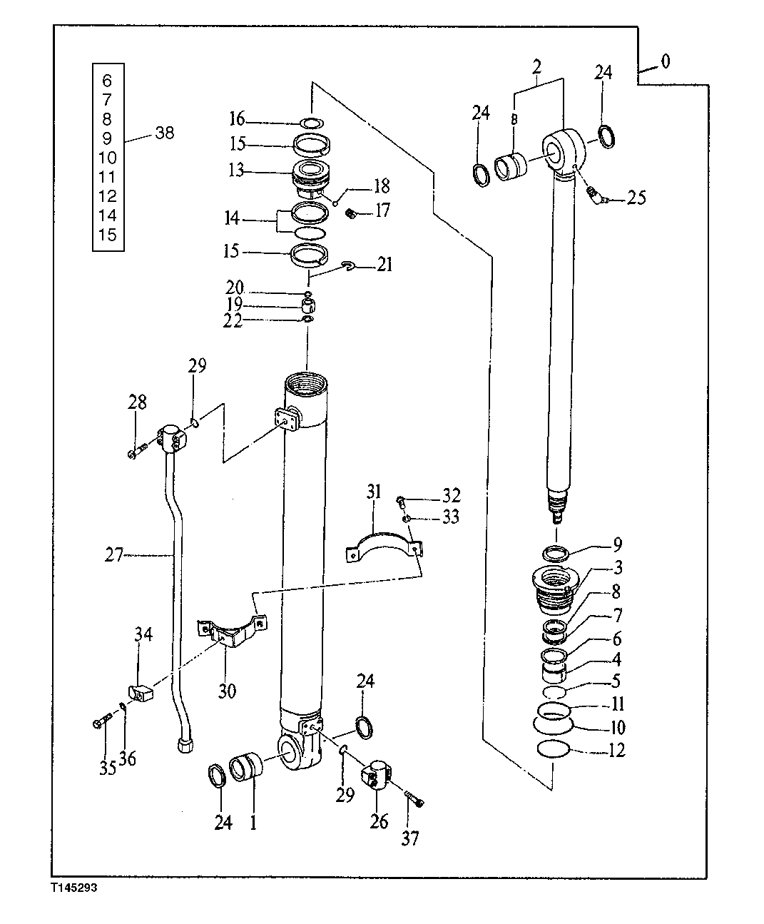 Схема запчастей John Deere 90E - 209 - Arm Cylinder 3360 HYDRAULIC SYSTEM