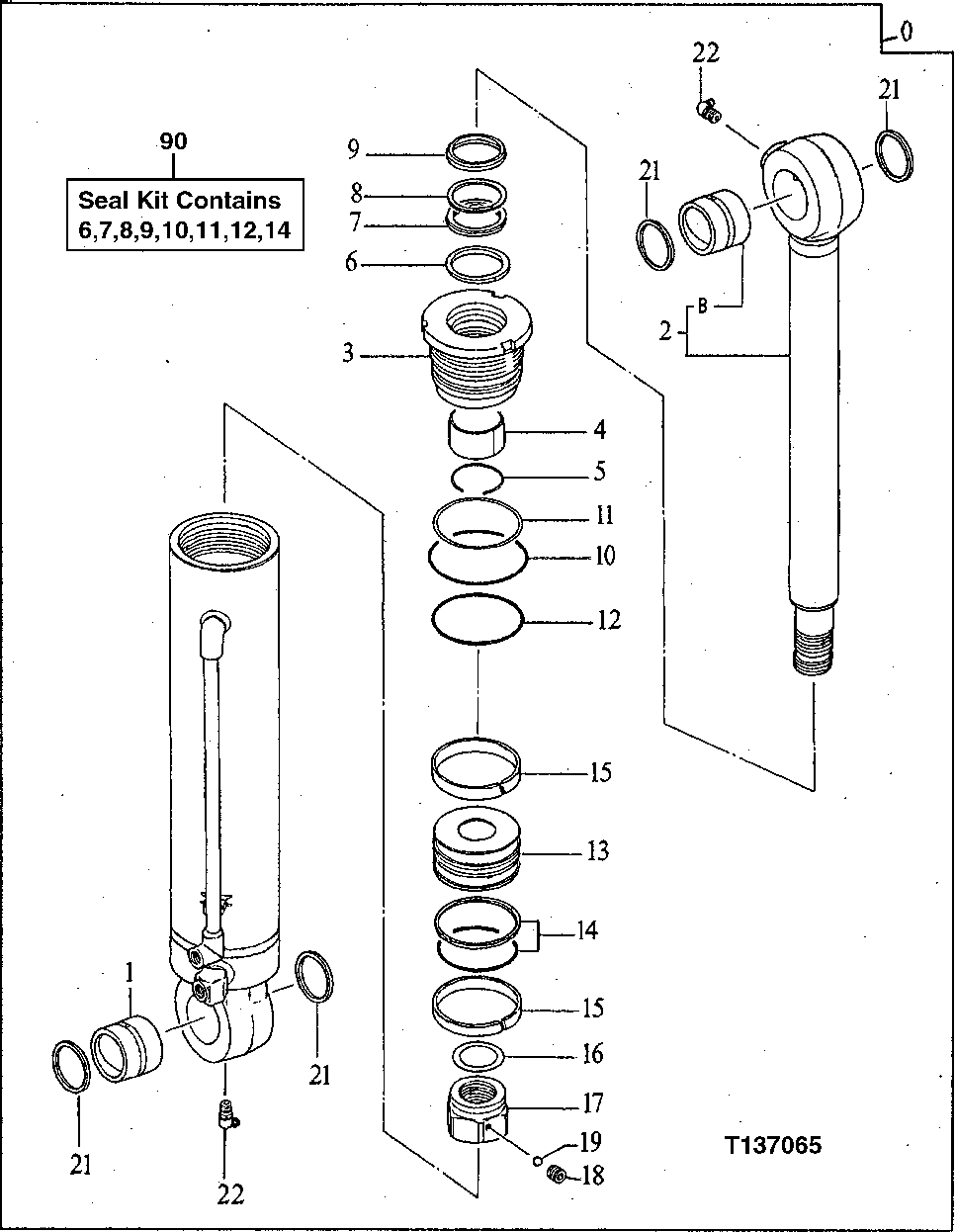 Схема запчастей John Deere 90E - 213 - OFFSET BOOM CYLINDER 3360 HYDRAULIC SYSTEM