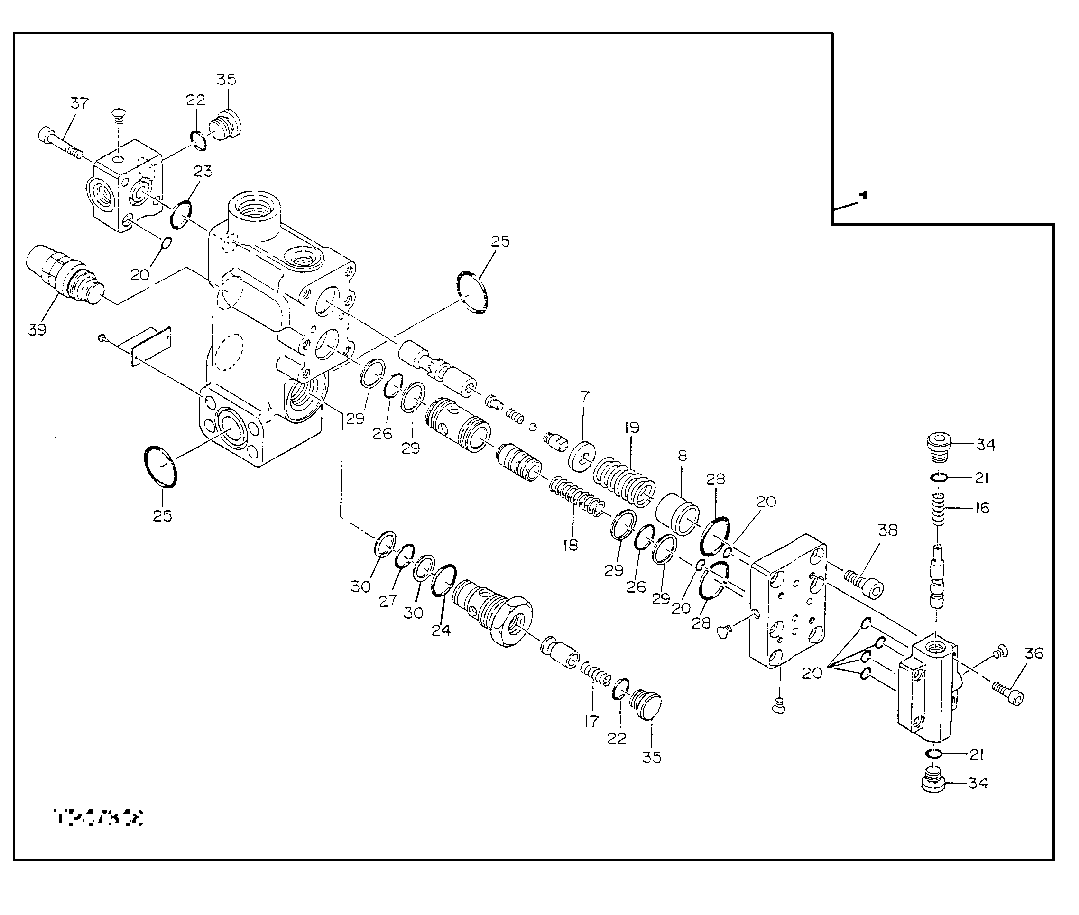 Схема запчастей John Deere 90E - 218 - BOOM CYLINDER LOAD LOWERING HOLDING VALVE 3360 HYDRAULIC SYSTEM