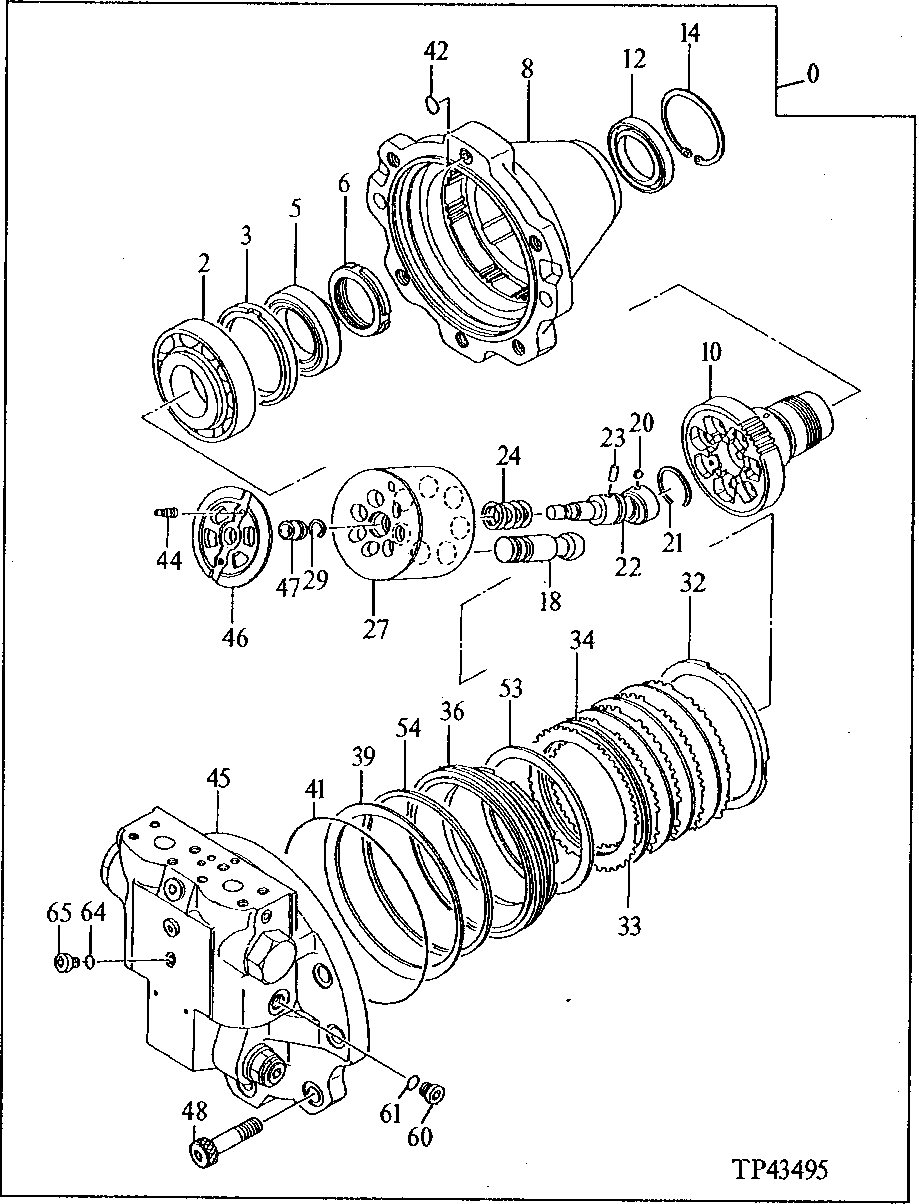 Схема запчастей John Deere 92ELC - 14 - Travel Motor ( - 010999) 0260 Axles, Diff. & Susp. Sys. Hyd. (Incl. Fwd)