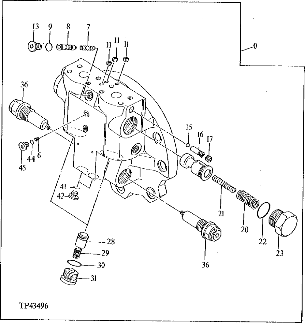 Схема запчастей John Deere 92ELC - 16 - Brake Valve ( - 010999) 0260 Axles, Diff. & Susp. Sys. Hyd. (Incl. Fwd)