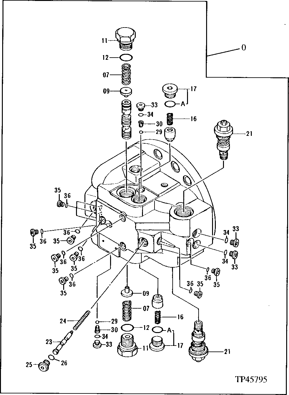 Схема запчастей John Deere 92ELC - 17 - Brake Valve (011000 - ) 0260 Axles, Diff. & Susp. Sys. Hyd. (Incl. Fwd)