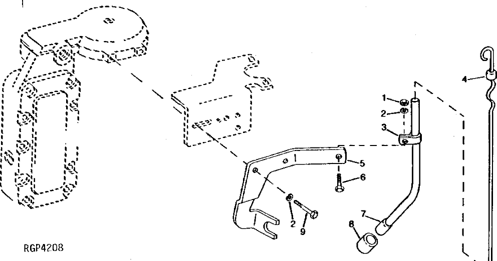 Схема запчастей John Deere 92ELC - 37 - Engine Oil Dipstick and Tube 0407 Engine Oiling System 6076AT030 6076AT030