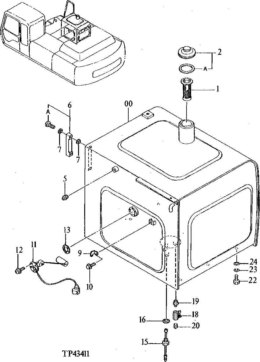 Схема запчастей John Deere 92ELC - 92 - Fuel Tank 0560 External Fuel Supply Systems