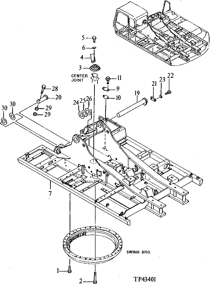 Схема запчастей John Deere 92ELC - 127 - Main Frame 1740 Frame Installation