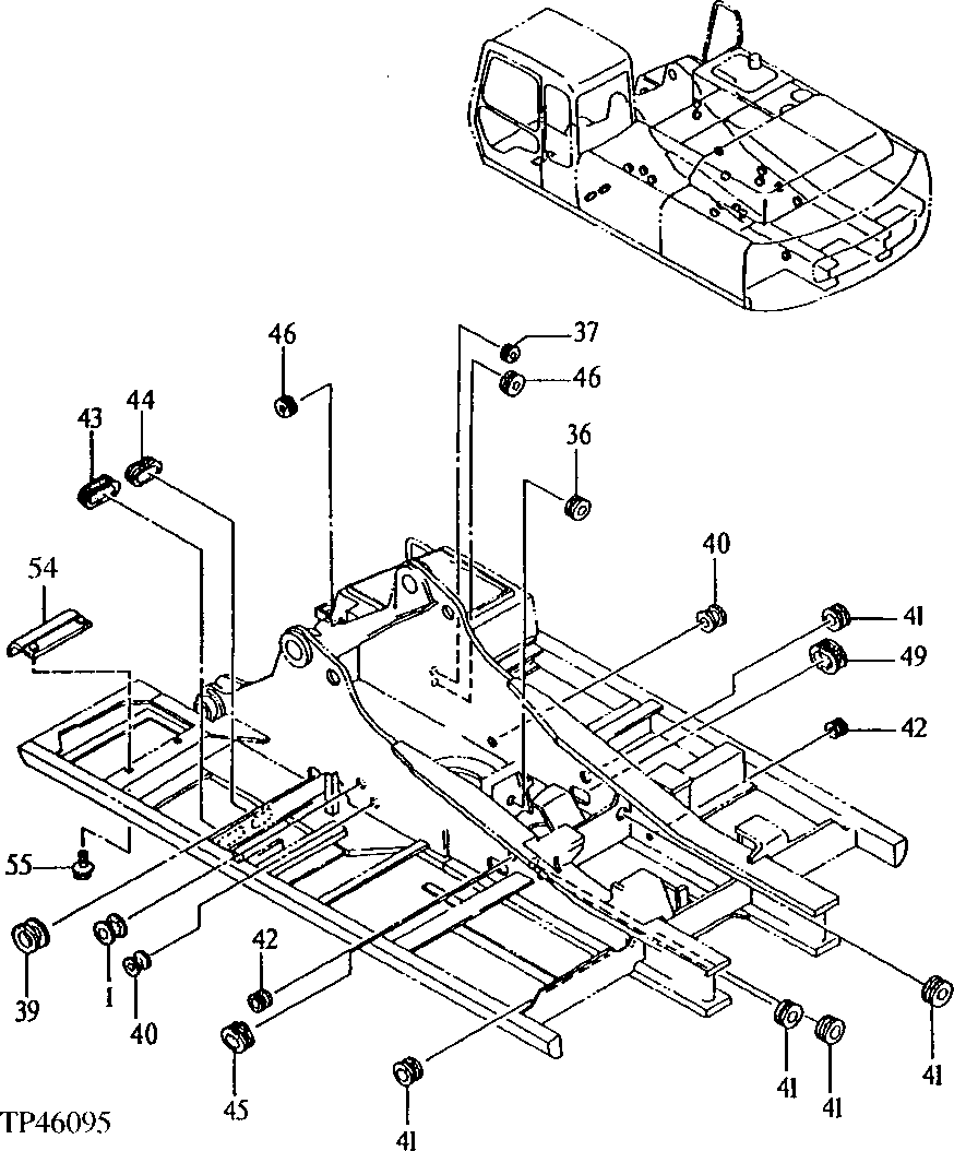 Схема запчастей John Deere 92ELC - 128 - Main Frame 1740 Frame Installation