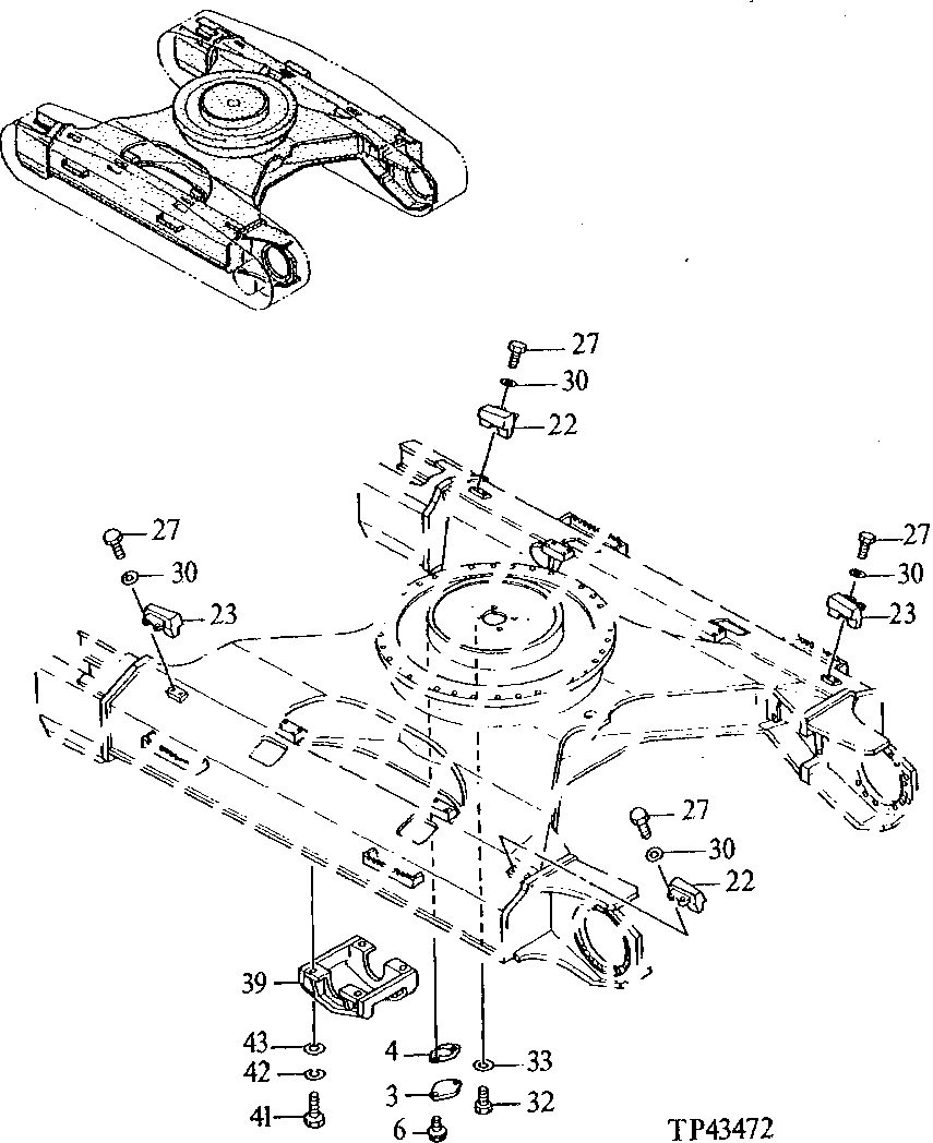 Схема запчастей John Deere 92ELC - 130 - Track Frame ( - 012000) 1740 Frame Installation