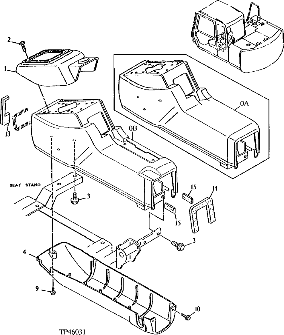 Схема запчастей John Deere 92ELC - 149 - Right Console 1810 Operator Enclosure