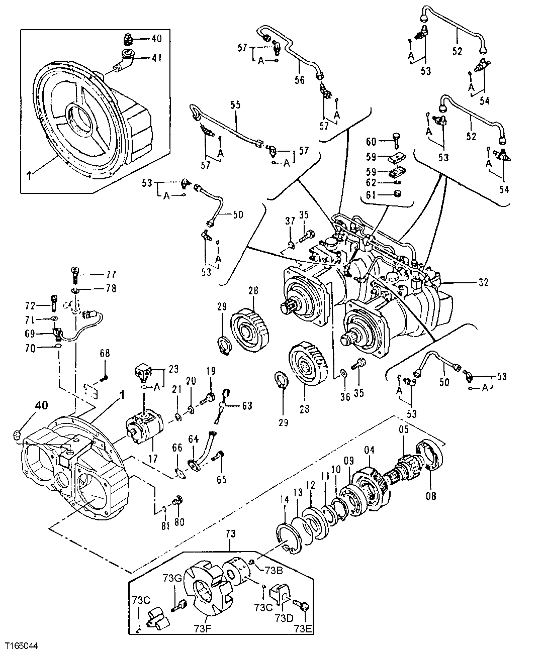 Схема запчастей John Deere 92ELC - 188 - Hydraulic Pump 2160 Vehicle Hydraulics