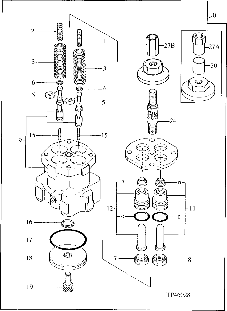 Схема запчастей John Deere 92ELC - 235 - Pilot Valve (011000 - ) 3315 Control Linkage