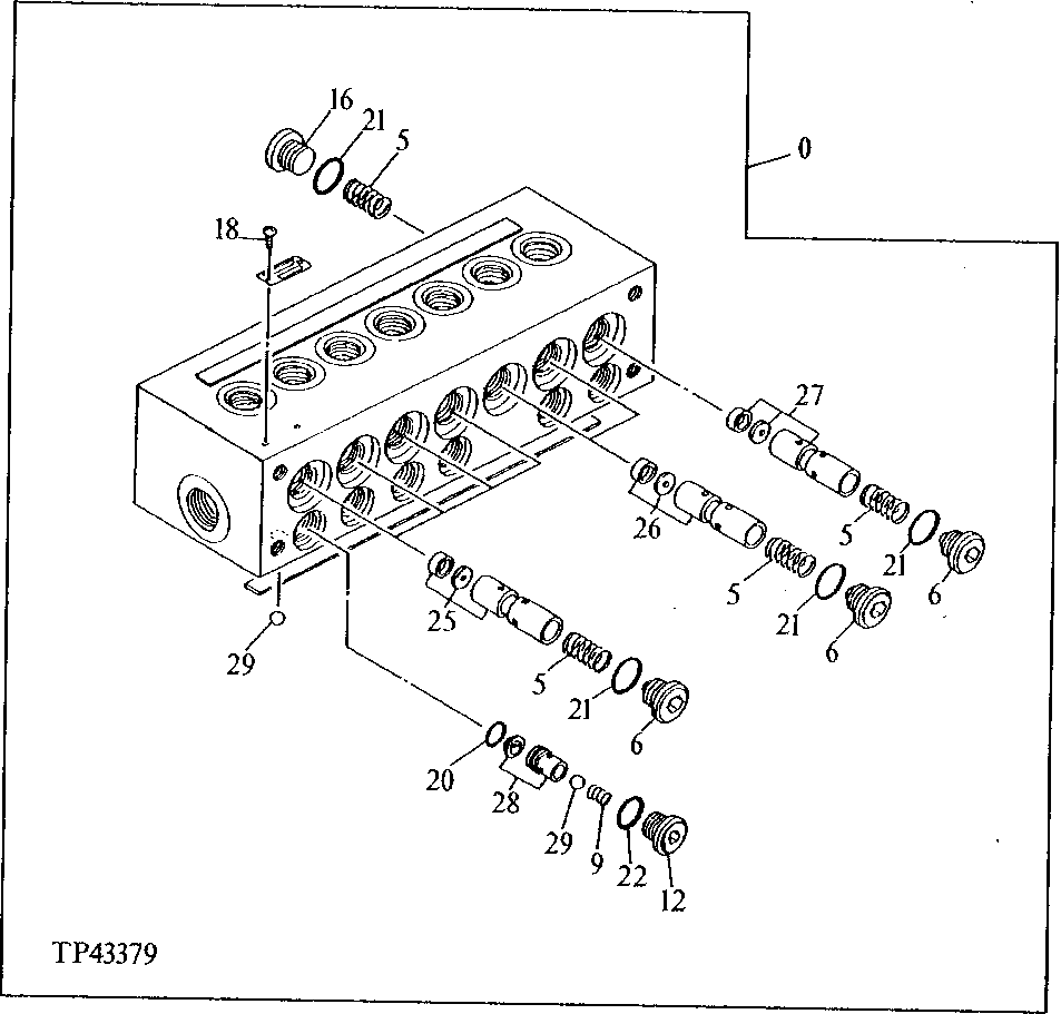 Схема запчастей John Deere 92ELC - 283 - Flow Control Valve 3360 Hydraulic System