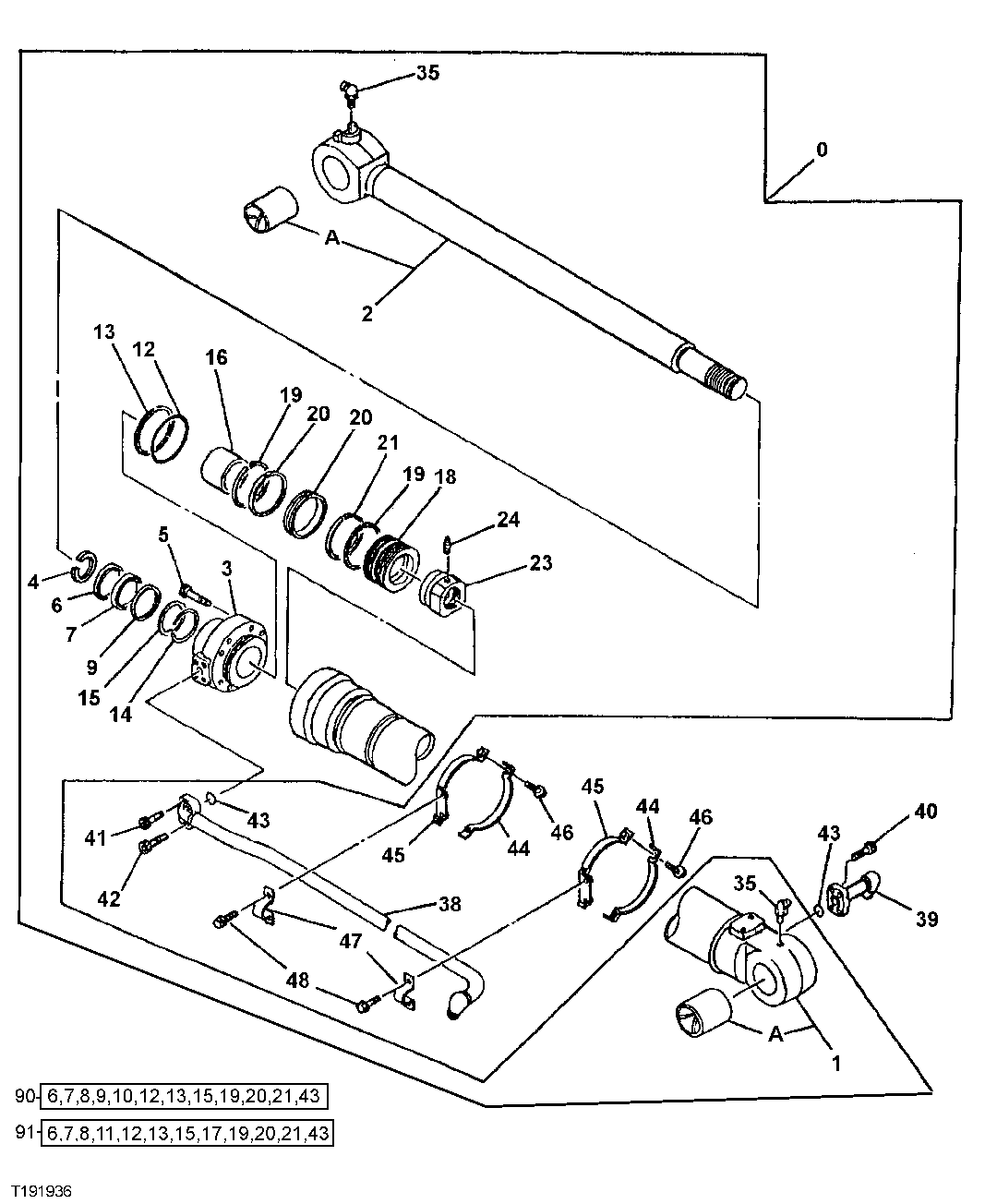 Схема запчастей John Deere 92ELC - 288 - Bucket Cylinder 3360 Hydraulic System