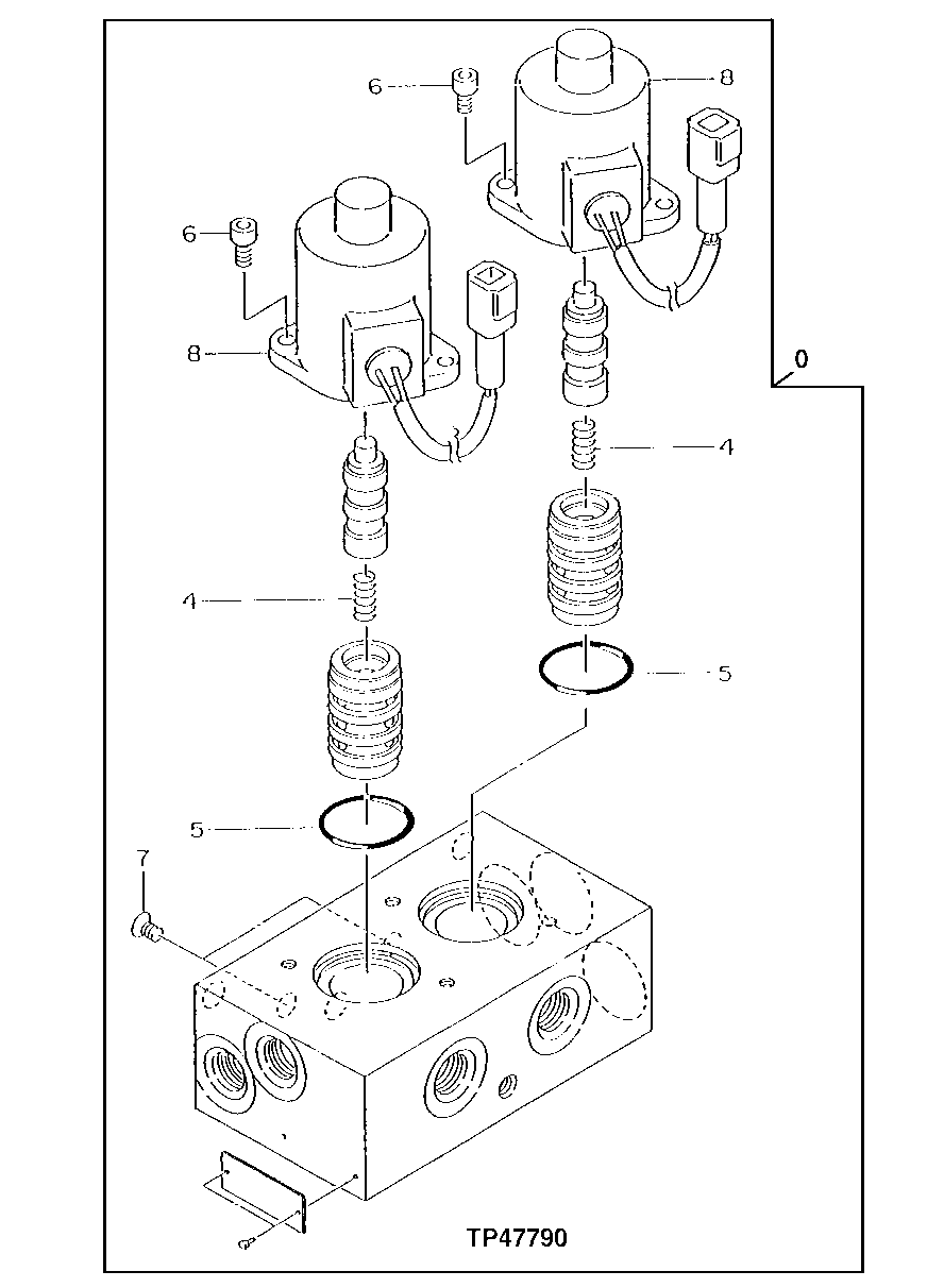 Схема запчастей John Deere 92ELC - 298 - Solenoid Valve (011000 - ) 3360 Hydraulic System