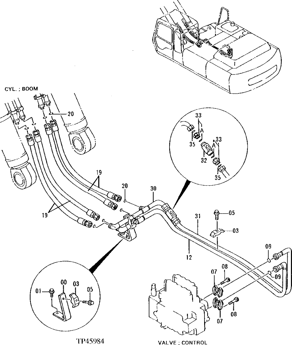 Схема запчастей John Deere 92ELC - 307 - SUPER LONG FRONT (011000 - ) 3360 Hydraulic System