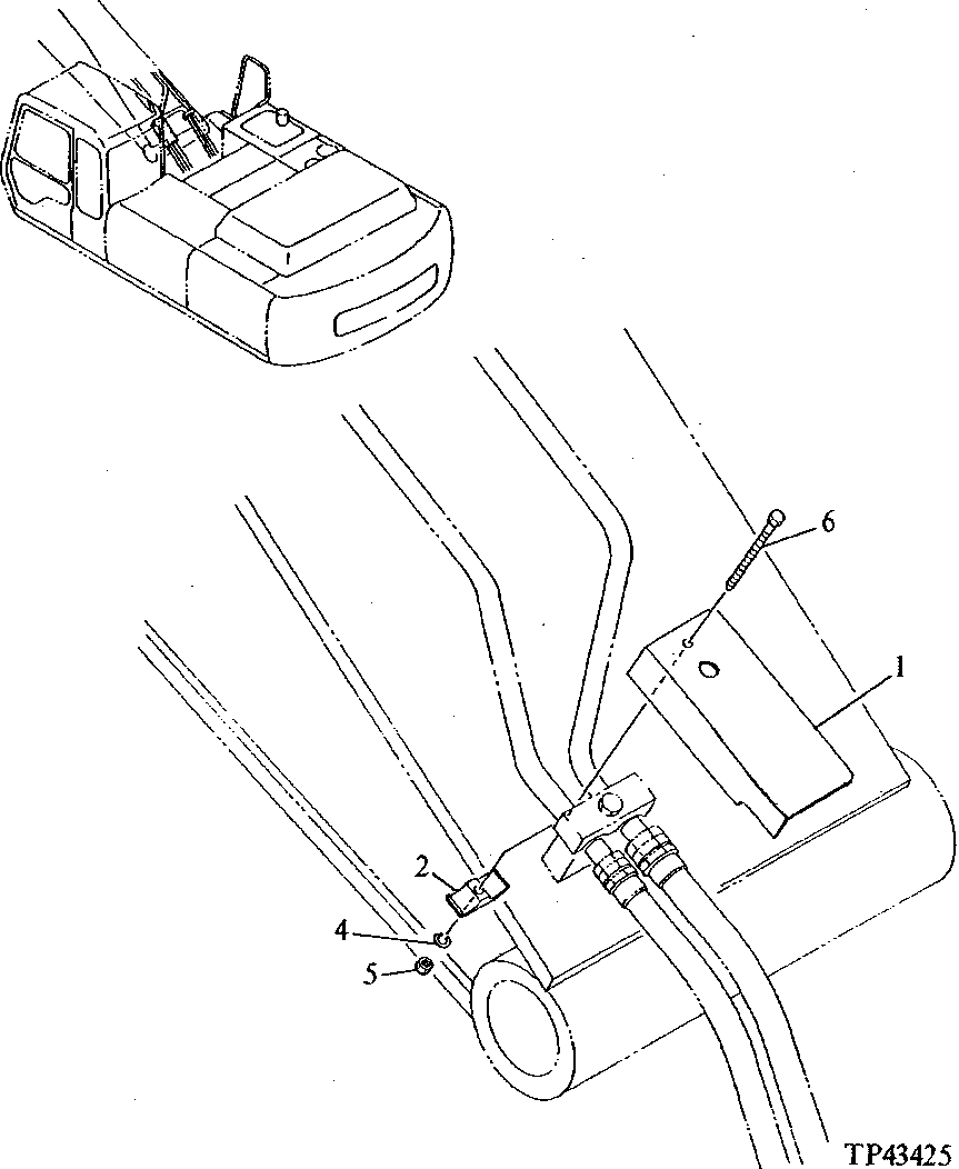 Схема запчастей John Deere 92ELC - 252 - MAIN PIPINGS COVER 3360 Hydraulic System