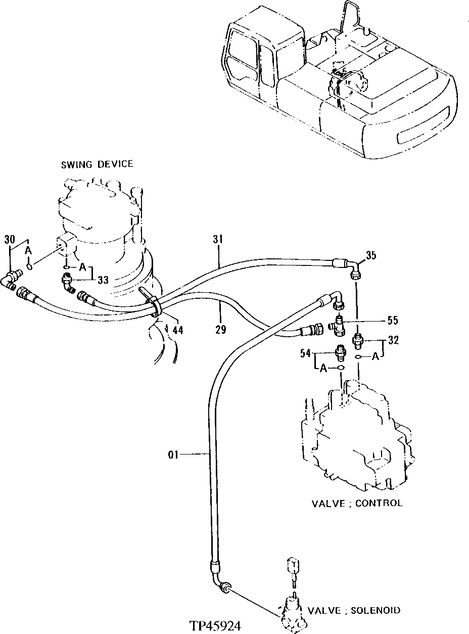 Схема запчастей John Deere 92ELC - 260 - PILOT PIPINGS (011000 - ) 3360 Hydraulic System