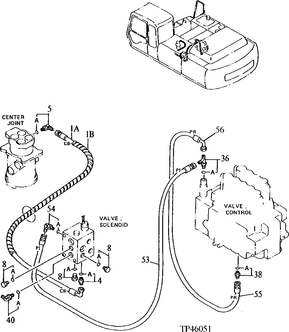 Схема запчастей John Deere 92ELC - 261 - PILOT PIPINGS ( - 010999) 3360 Hydraulic System