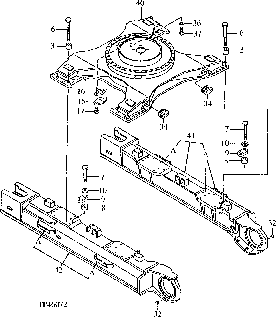 Схема запчастей John Deere 92ELC - 6 - Track Frame 0130 Track Systems