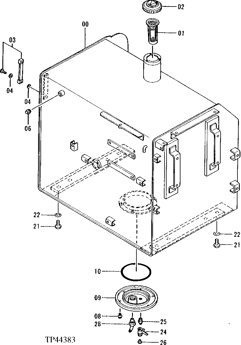 Схема запчастей John Deere 92ELC - 90 - Fuel Tank 0560 External Fuel Supply Systems