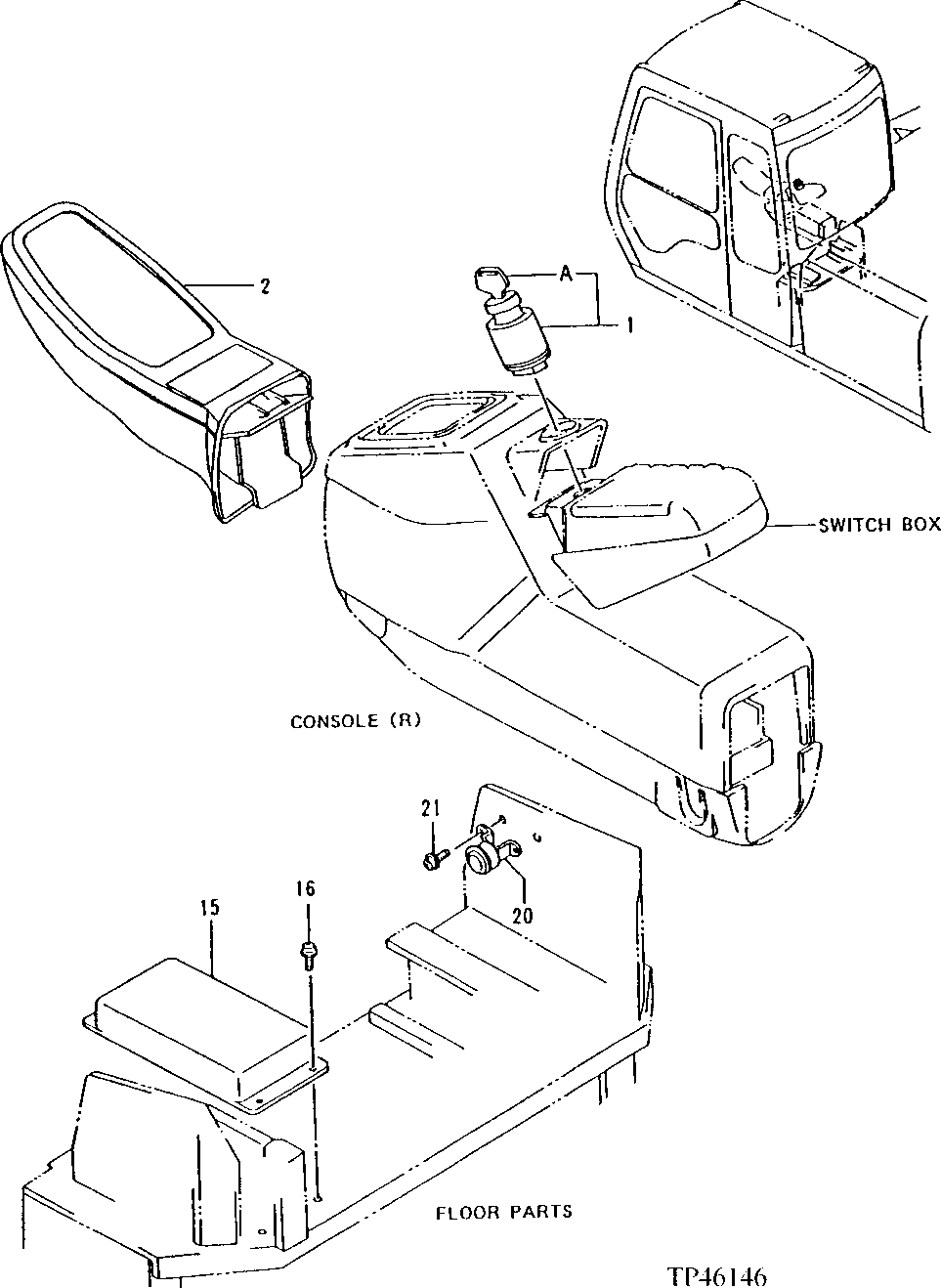 Схема запчастей John Deere 92ELC - 98 - ELECTRIC PARTS 1674 Wiring Harness And Switches