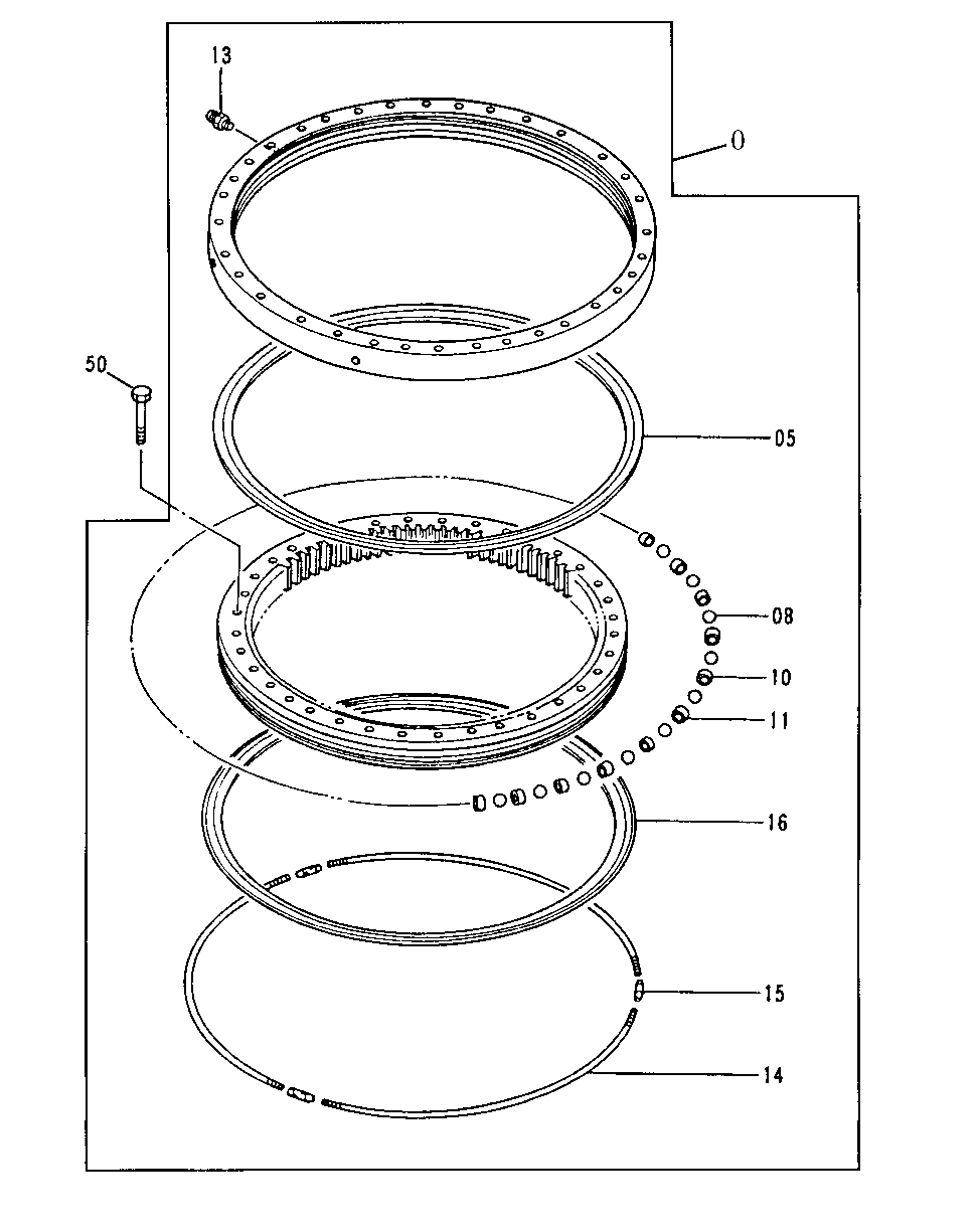 Схема запчастей John Deere 92ELC - 118 - Swing Bearing 1740 Frame Installation