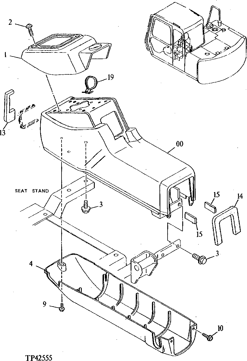 Схема запчастей John Deere 92ELC - 135 - Right Console 1810 Operator Enclosure