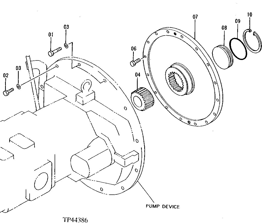 Схема запчастей John Deere 92ELC - 173 - PUMP DEVICE PARTS 2160 Vehicle Hydraulics