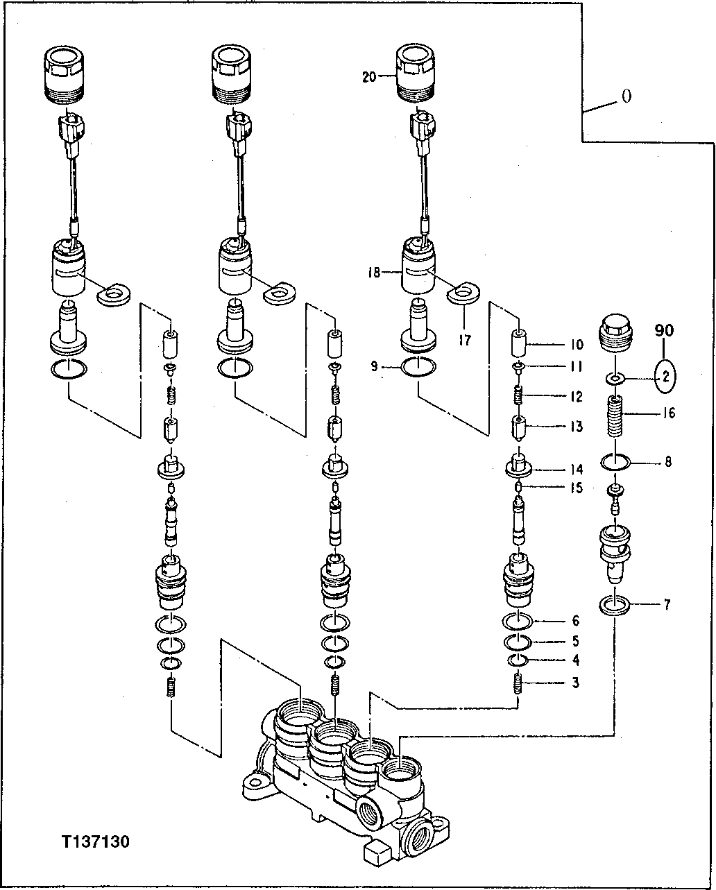 Схема запчастей John Deere 92ELC - 179 - Solenoid Valve 2160 Vehicle Hydraulics