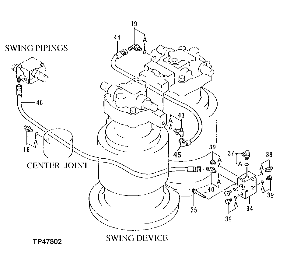 Схема запчастей John Deere 92ELC - 206 - PILOT PIPINGS 2160 Vehicle Hydraulics