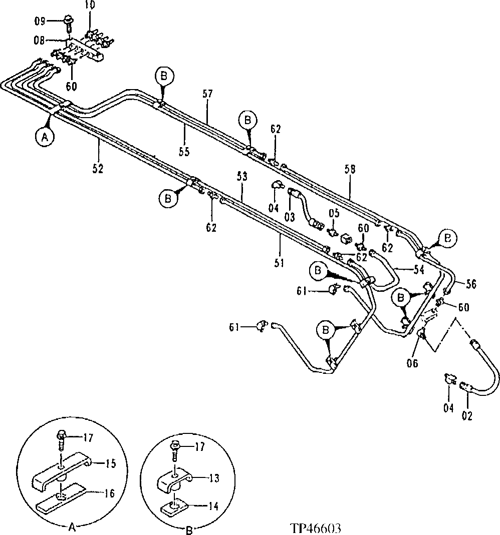 Схема запчастей John Deere 92ELC - 267 - Lubricate Pipings - Short Arm 3360 HYDRAULIC SYSTEM