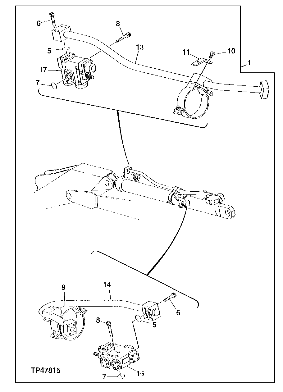 Схема запчастей John Deere 92ELC - 301 - LOAD LOWERING VALVE ARM CYLINDER KIT 3360 HYDRAULIC SYSTEM