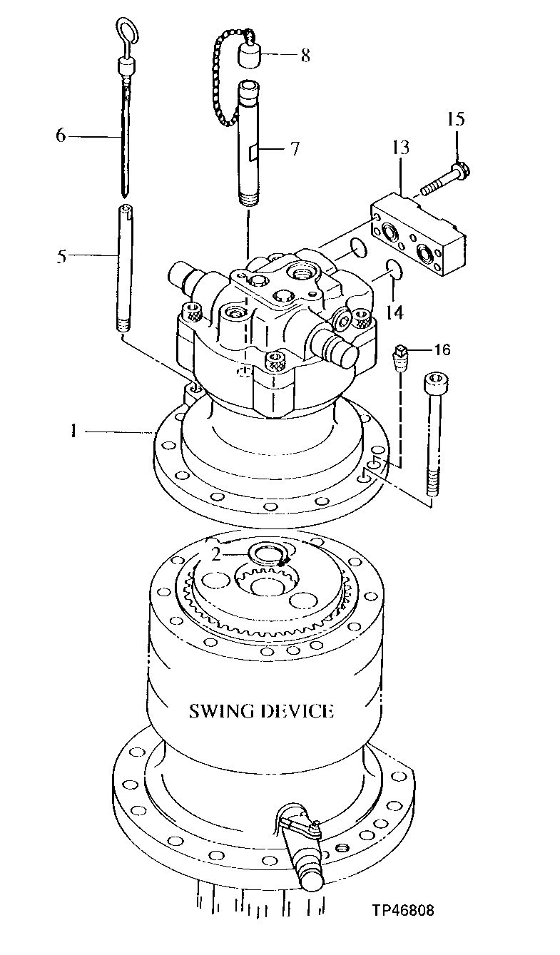 Схема запчастей John Deere 92ELC - 315 - LEFT SWING DRIVE 4360 Hydraulics