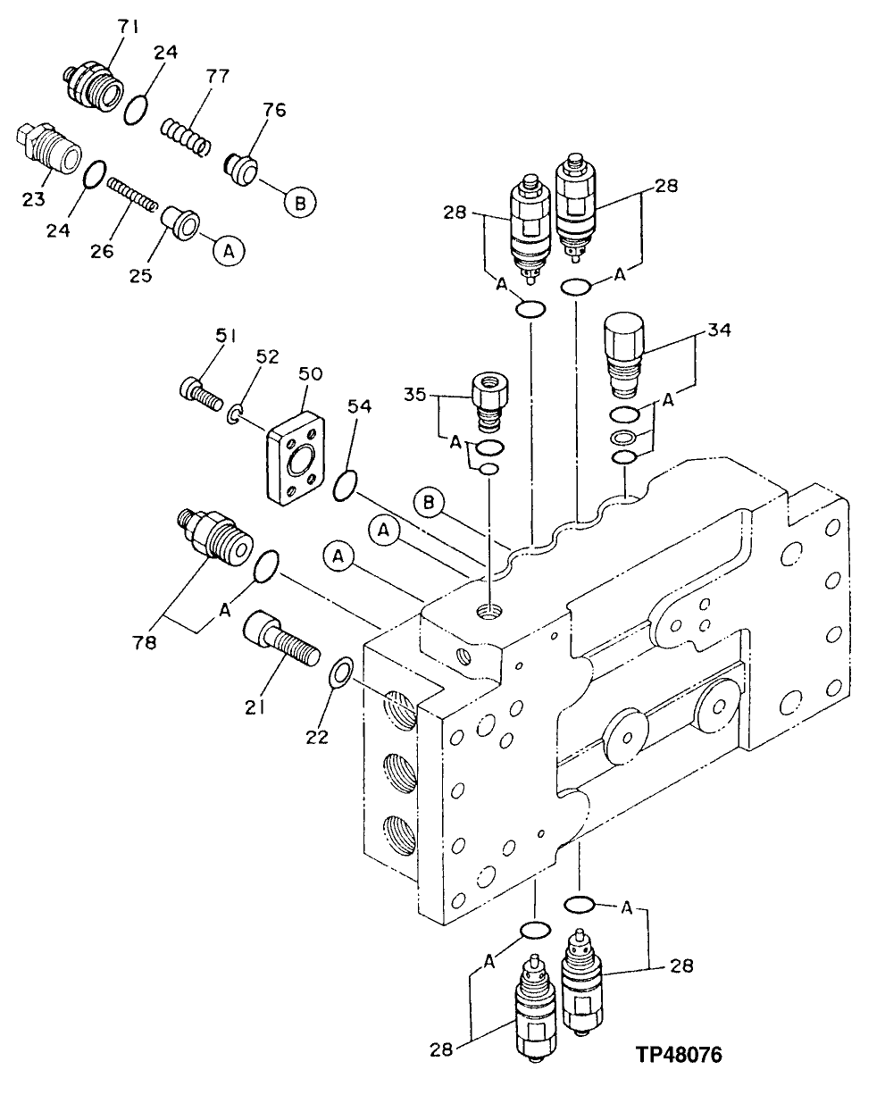 Схема запчастей John Deere 92DLC - 172 - Control Valve 3360 HYDRAULIC SYSTEM