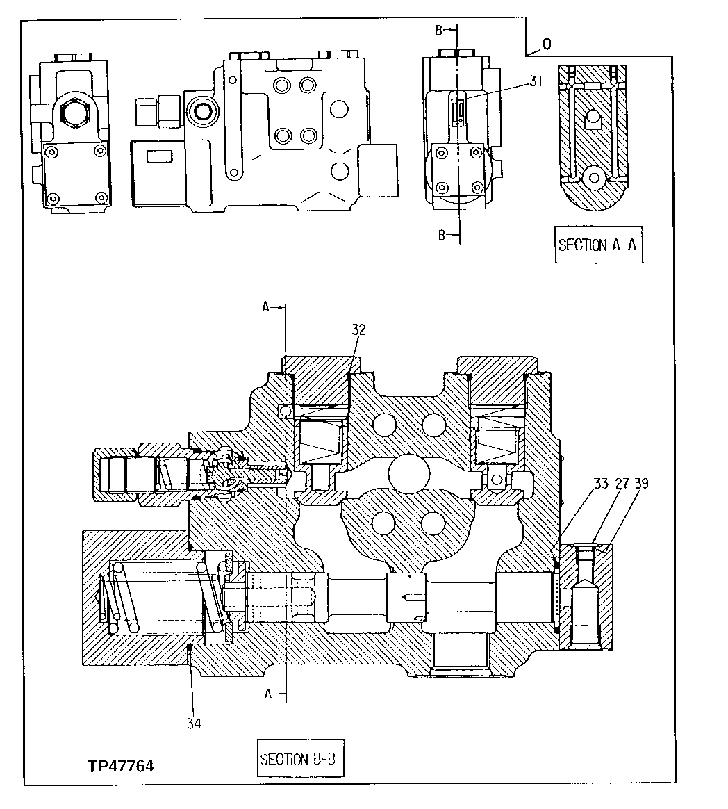 Схема запчастей John Deere 92DLC - 198 - ARM HOSE LOAD LOWERING REAR VALVE 3360 HYDRAULIC SYSTEM