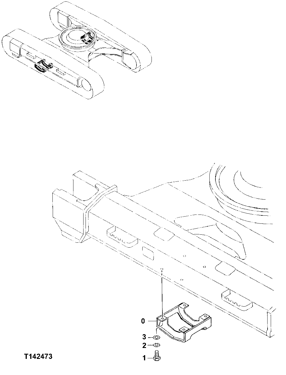 Схема запчастей John Deere 00LC - 1 - TRACK GUARD 0130 TRACK SYSTEMS